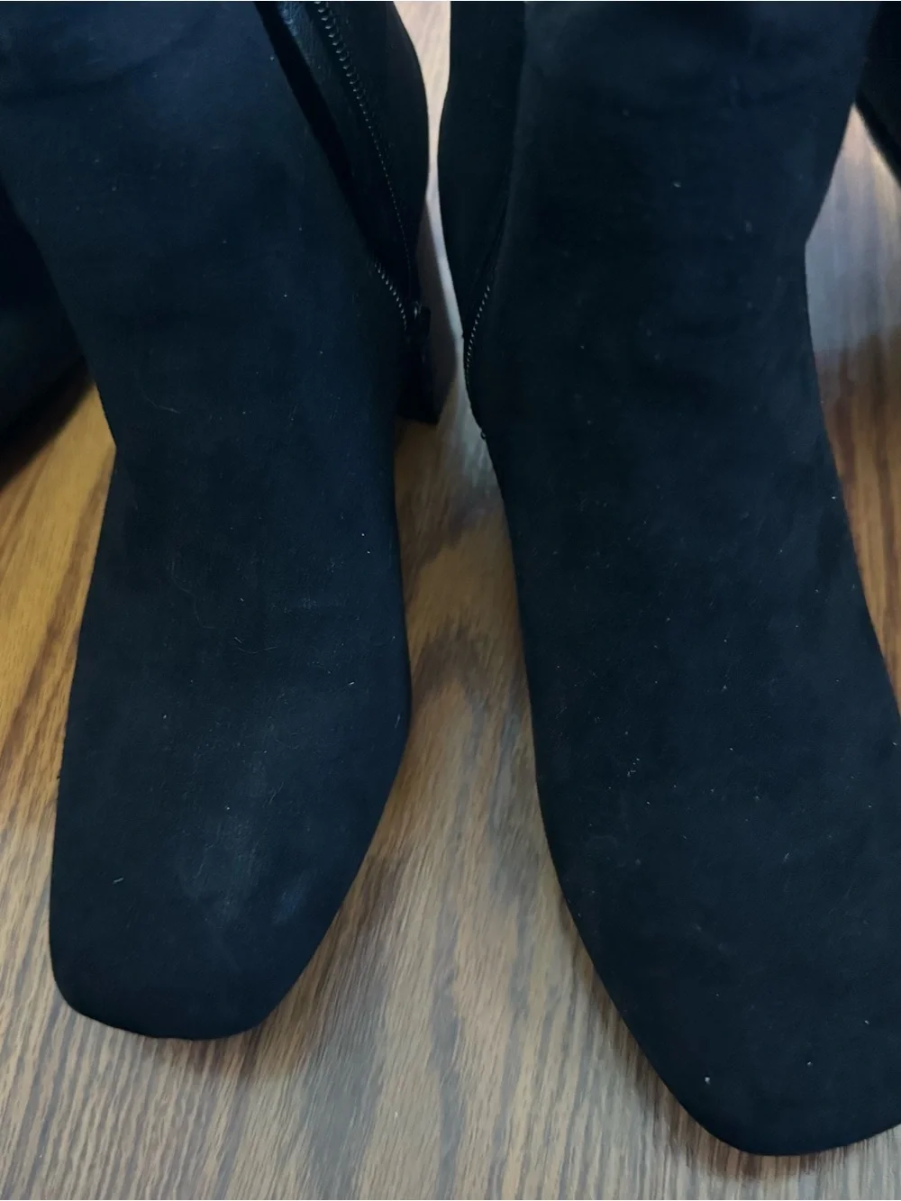 Sugar Black Over-The-Knee Block Heel Boots